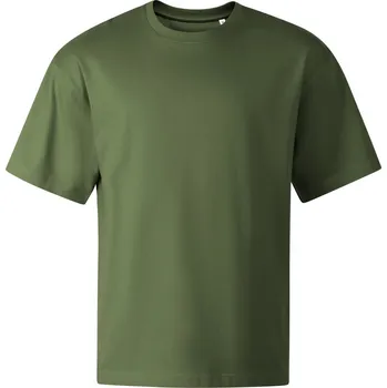 Dámské oblečení MALFINI Oversize unisex tričko Stage s enzymatickou úpravou Barva: khaki tmavá, Velikost: XL