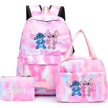 Školní batoh Batoh Stitch s taškou na oběd a pouzdrem - 014