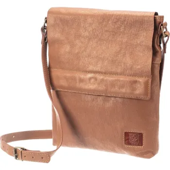 Pánská aktovka Dámská/Pánská Kožená ručně šitá kabelka KUBÁT Helimann velká půlklopa | 56854