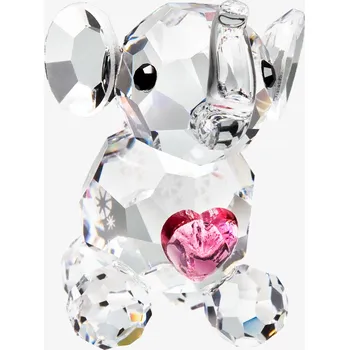 Party dekorace Skleněná figurka Slůně se srdcem z českého křišťálu Preciosa