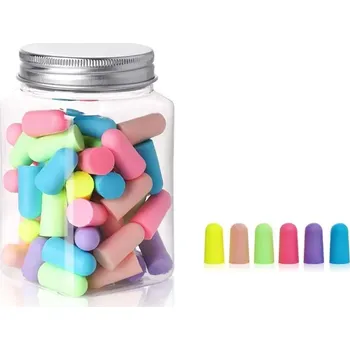 Špunt do uší Špunty proti chrápání do uší na klidný spánek | ucpávky uší - barevné 60 ks