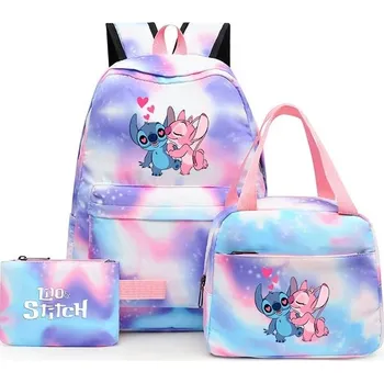 Školní batoh Batoh Stitch s taškou na oběd a pouzdrem - 031