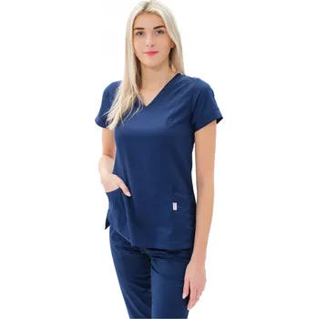 Zdravotnický oděv PERLIČKA Zdravotnická košile VIKY SATTÉ Navy modrá Barva: Navy, Velikost: 40