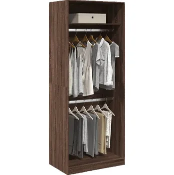 Organizace kuchyně zahrada-XL Šatní skříň hnědý dub 80 x 50 x 200 cm kompozitní dřevo 3307798
