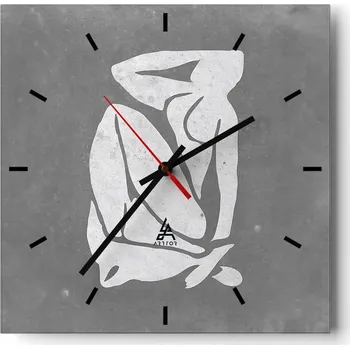 Hodiny Velké nástěnné hodiny 40x40 Minimalistické skleněné hodiny Tiché