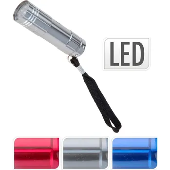 Svítilna svítilna 8,5cm 9LED, 3barvy, poutko