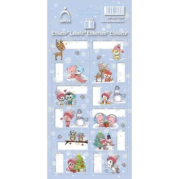 samolepka Samolepky, NA DÁRKY - SVĚTLE MODRÉ, mix, 11x23,5 cm, arch