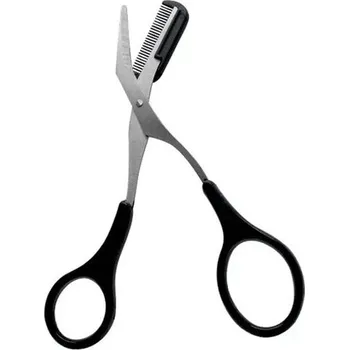 Péče o řasy a obočí Bezpečný zastřihovač obočí s hřebenem | Nůžky na obočí, Zastřihovač obočí - černá