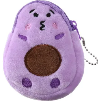 Peněženka Plyšová peněženka na klíče styl avokádo - Fialová