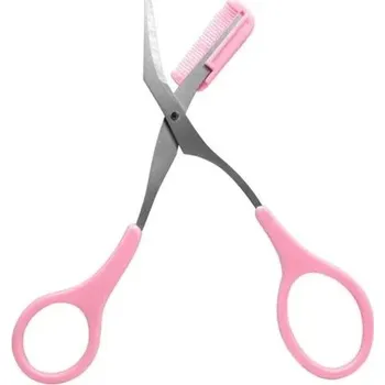 Péče o řasy a obočí Bezpečný zastřihovač obočí s hřebenem | Nůžky na obočí, Zastřihovač obočí - Růžová