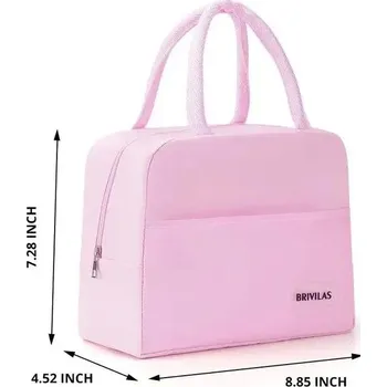 Přenosná termotaška na oběd do práce | izolační taška, pikniková taška - 1ks růžová