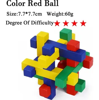 Hlavolam Dřevěný hlavolam, ježek v kleci, věž atp. - 3