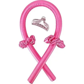 Natáčka na vlasy Beztepelné pěnové natáčky s čelenkou sada | sada na natáčení vlasů | pěnové natáčky 3 ks - Červený