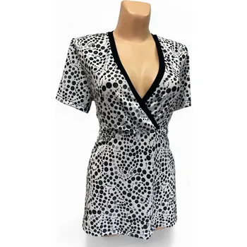 Dámská tunika Halenka s puntiky 44, Velikost XL 44, Materiál 98% Polyester 2% Lycra, Rukáv Krátký rukáv