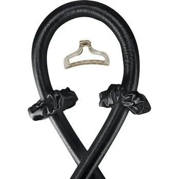 Natáčka na vlasy Beztepelné pěnové natáčky s čelenkou sada | sada na natáčení vlasů | pěnové natáčky 3 ks - černý