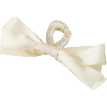 Módní sponky do culíku mašle | doplněk do vlasů - béžová bílá