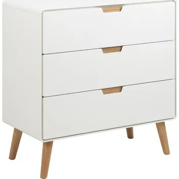 Komoda Komoda Lowell 80 cm bílá/dub přírodní