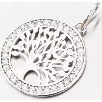 Přívěsek Dámský přívěsek bílé zlato 585 zirkon strom života 53GZZ-5031-B