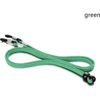 Pouzdro na brýle Provázek na brýle | nastavitelná šňůrka na brýle, imitace kůže - Zelená
