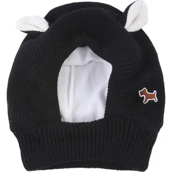 Pokrývka hlavy Pletená čepice pro psy proti hluku a úzkosti - černá