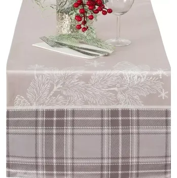 Vánoční dekorace Béžová vánoční šála s jemným vzorem Šířka: 40 cm | Délka: 140 cm