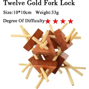 Hlavolam Dřevěný hlavolam, ježek v kleci, věž atp. - 35