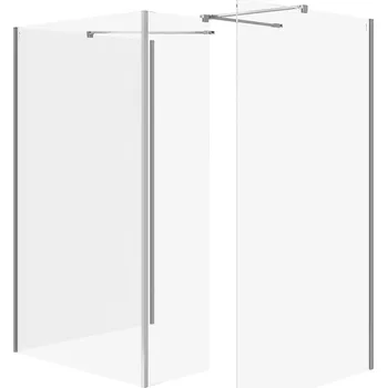 CERSANIT 3D Sprchový kout Cersanit Mille 90x90x90x30x200 walk-in pevná stěna chrom set B806, S601-193 S601-193