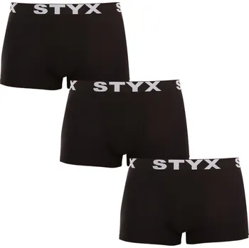 Boxerky 3PACK pánské boxerky Styx sportovní guma černé (G9606060) XXL Možnost vrácení zboží ZDARMA do 120 dnů!