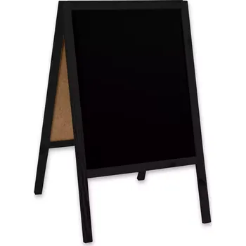 Kancelářský nábytek Dřevěný poutač 600x1000 - Černý