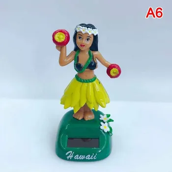 solární havajská tanečnice do auta | dekorace do auta na solární nabíjení - A6