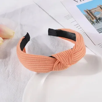 Čelenka Dívčí čelenka s uzlíkem | Doplňky na vlasy | Módní doplňky - světle oranžová