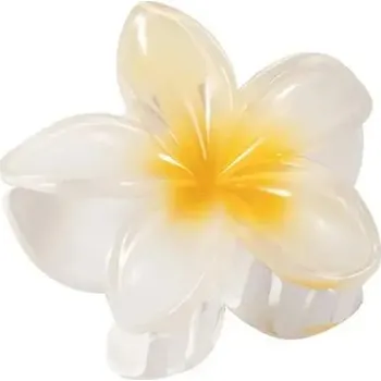 Květinová spona do vlasů pro ženy | dámské doplňky | vlasové ozdoby - béžově žlutá