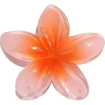 Květinová spona do vlasů pro ženy | dámské doplňky | vlasové ozdoby - béžově oranžová