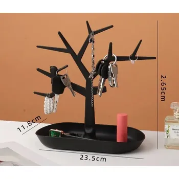 Šperkovnice Stojan na šperky ve tvaru stromu | šperkový organizér, stojan na náramky - černý