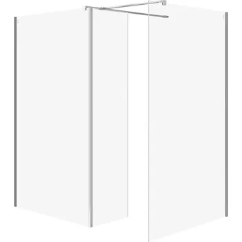 CERSANIT 3D Sprchový kout Cersanit Mille 100x90x30x200 walk-in pohyblivá stěna chrom set B804, S601-191 S601-191