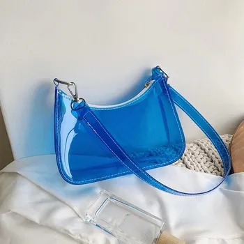 Kabelka Průhledná dámská kabelka - Modrá