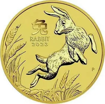 Zlatá investiční mince Year of the Rabbit Rok Králíka Lunární 10 Oz 2023