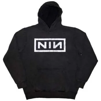 Pánská mikina Merch Nine Inch Nails: Nine Inch Nails Unisex Pullover Hoodie: Classic Logo (wash Collection) (small) S