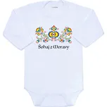 Dětské body s potiskem New Baby Lidový vzor Šohaj z Moravy, vel. 74 (6-9m)