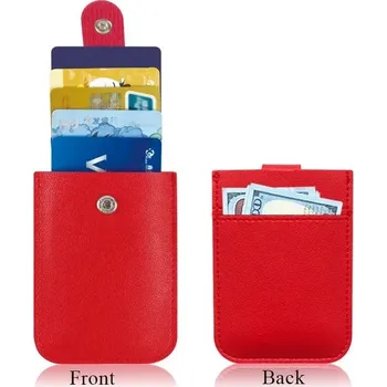 Malá stylová peněženka na karty - červená