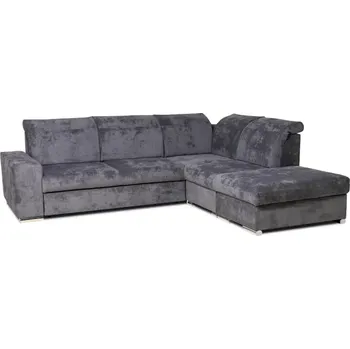 Sedací souprava Romelo rohová sedací souprava s taburetem, pravá, šedá (Soreno 2610)