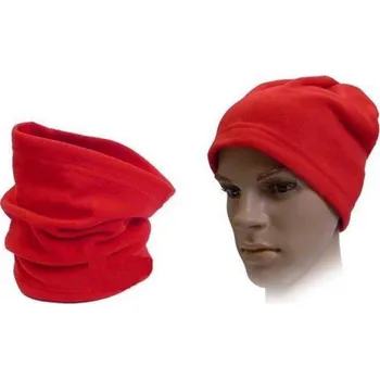 Čepice Podzimní čepice 2v1 - šátek a čepice, různé barvy - Tmavě růžová