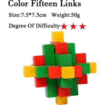 Hlavolam Dřevěný hlavolam, ježek v kleci, věž atp. - 37