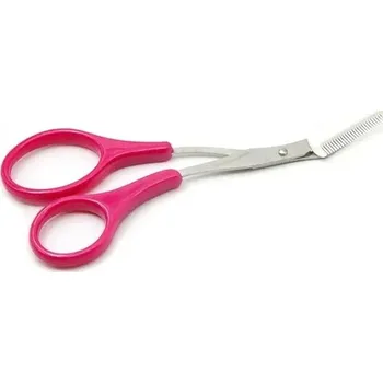 Péče o řasy a obočí Bezpečný zastřihovač obočí s hřebenem | Nůžky na obočí, Zastřihovač obočí - Tmavě růžová