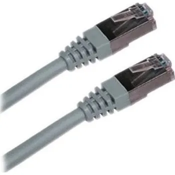 Síťový kabel XtendLan PK_6ASFTP003grey Cat 6A, SFTP 0,3m, šedý