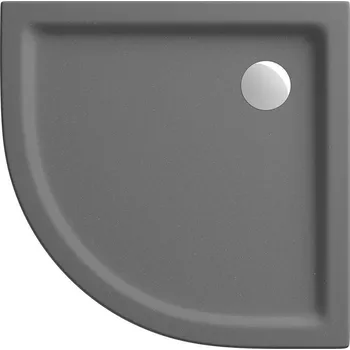 Sprchová vanička CERSANIT Půlkruhová sprchová vanička TAKO 80x4 šedá matná S204-029