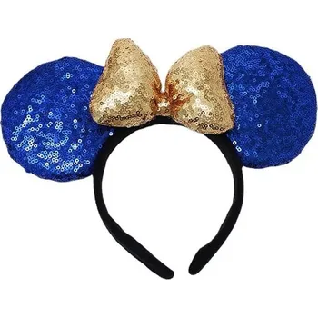 Čelenka Čelenka s ušima pro dívky | party doplňky - 3D zlato modrá