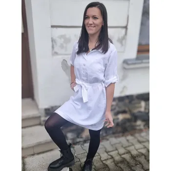 Dámské šaty Kulišárny Mušelínové košilové šaty SNOW VELIKOST: 40-42