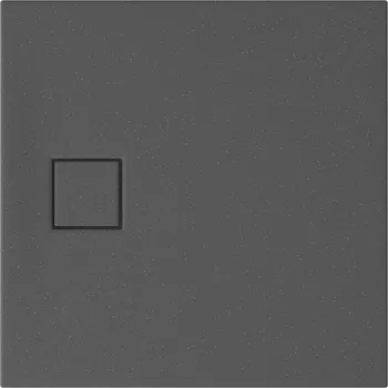 Sprchová vanička CERSANIT Čtvercová sprchová vanička SET B454 TAKO SLIM 80x4 šedá matná + sifon (VIRT) S932-161