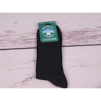 Pánské ponožky české zdravotní ponožky Props černé nesvíravé s volným lemem velikosti ponožek: 27 ( EUR vel. 41)